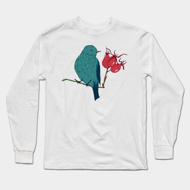 Bird Long Sleeve T-Shirt by DenesAnnaDesign